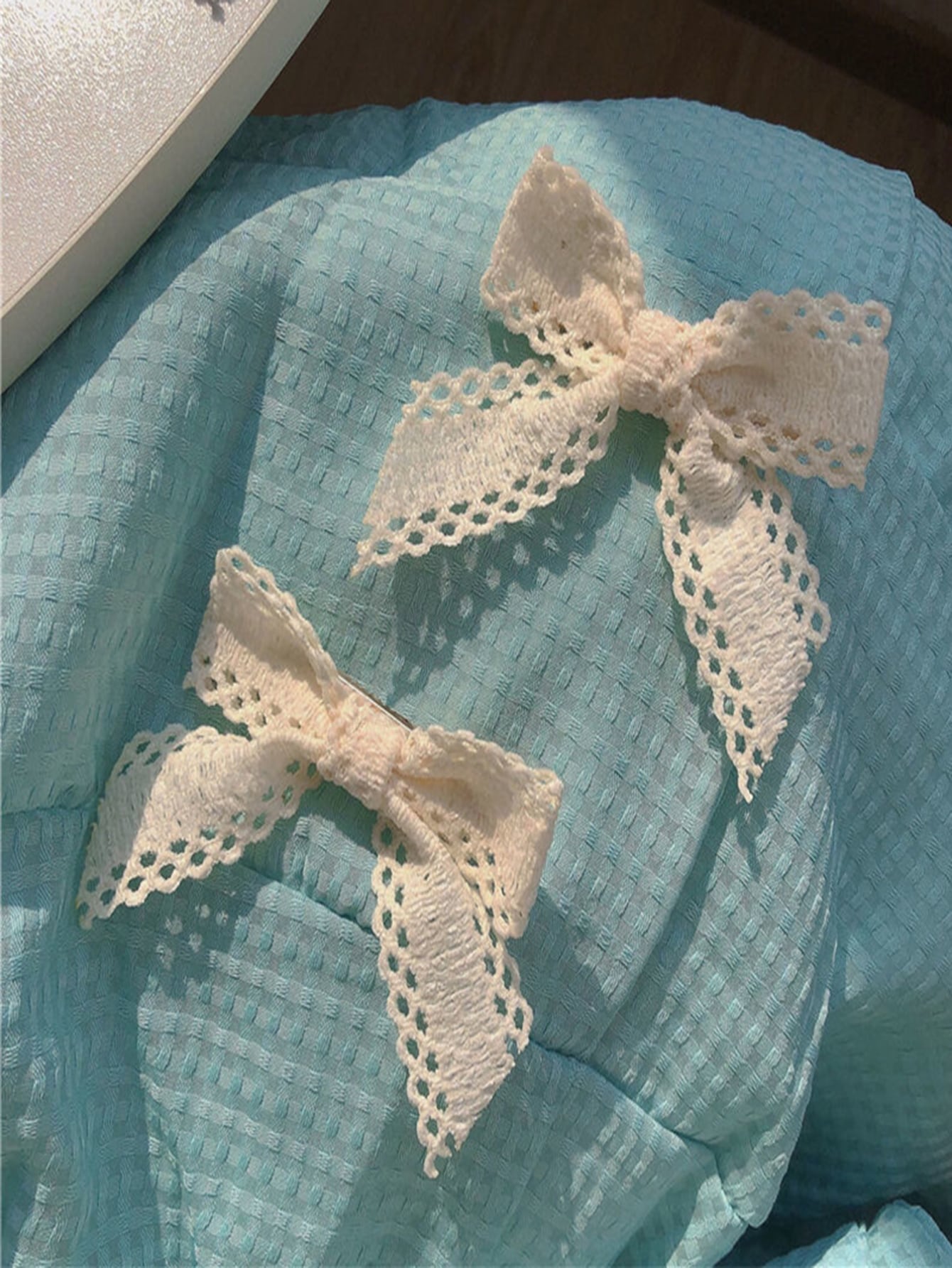 

2Pcs/Set Fashion Lace Bow Hair Clips For Women Hair Accessories