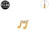 Fashionable Zirconia Ear Stud: F136 Titanium Style