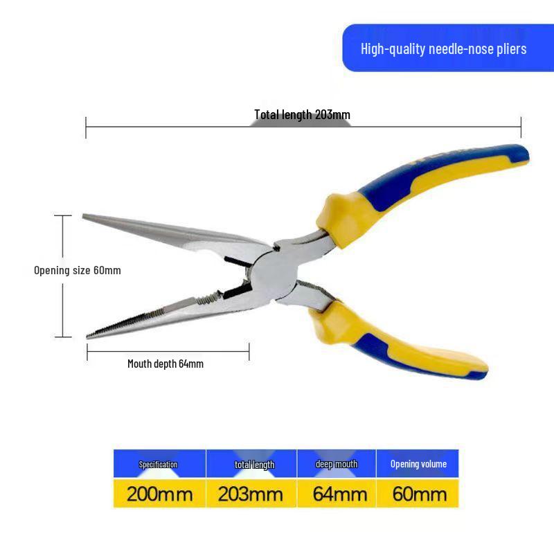 Tiger Multifunctional Needle Nose Pliers: Industrial Grade Wire Cutters and Strippers for Electricians
