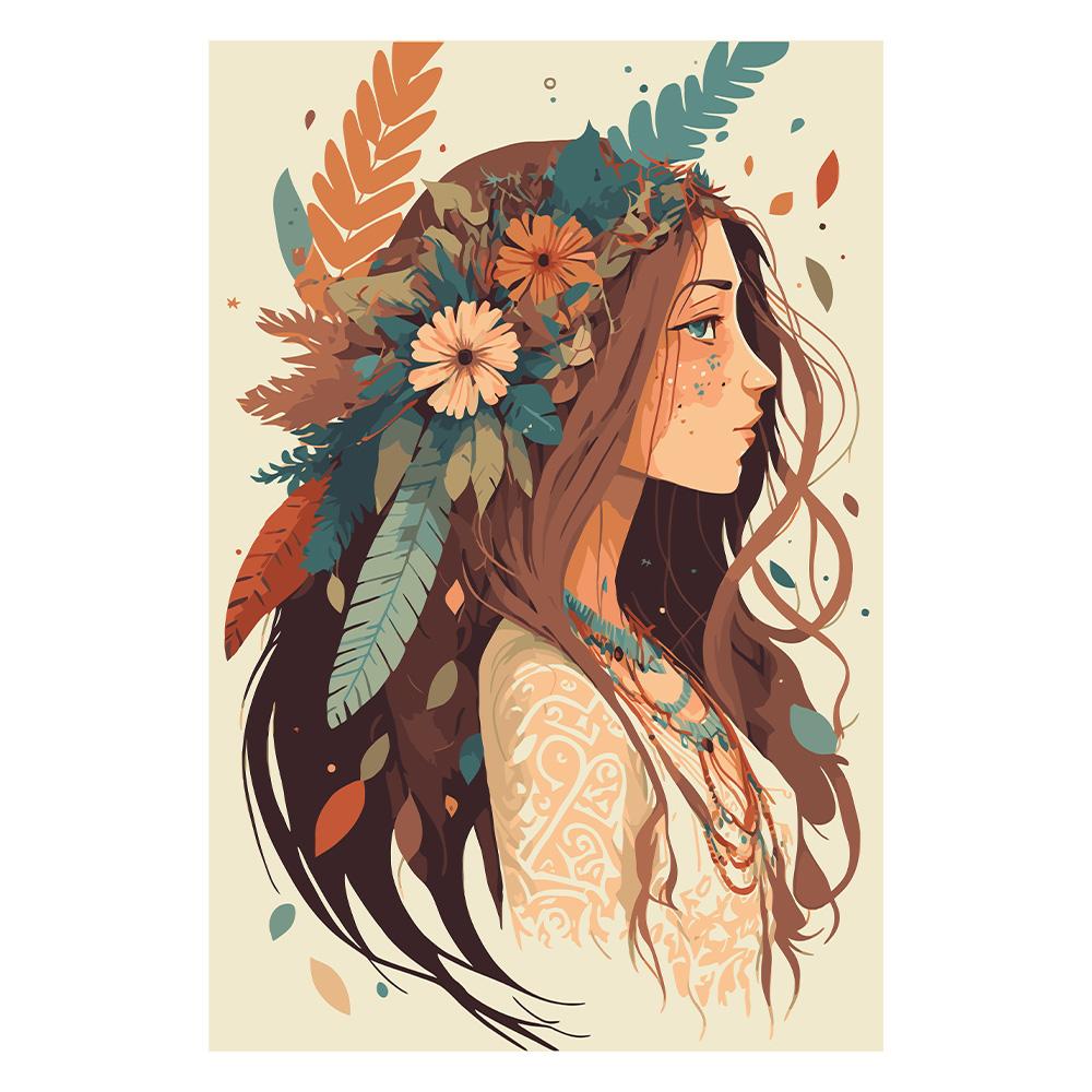 Afrikanische Frau Abstrakte Kunst Leinwandgemälde Afrikanisches Mädchen Afrika Kunst Poster und Drucke Wandkunst Bilder für Wohnzimmerdekor