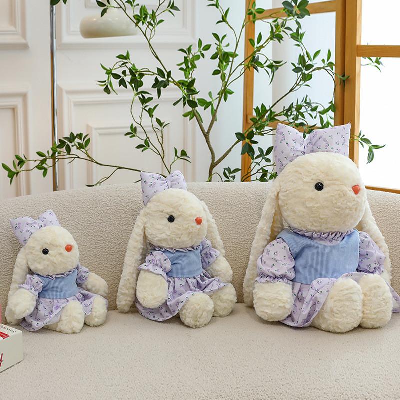 Floral Cute Dress Bunny Plush Cartoon Children Pillow Pillow Girl Birthday Gift
