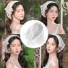 Comfortable Breathable Fabric Lace Bandana Headscarf for Women French Integrated Headwrap Pastoral Hair Decoration
