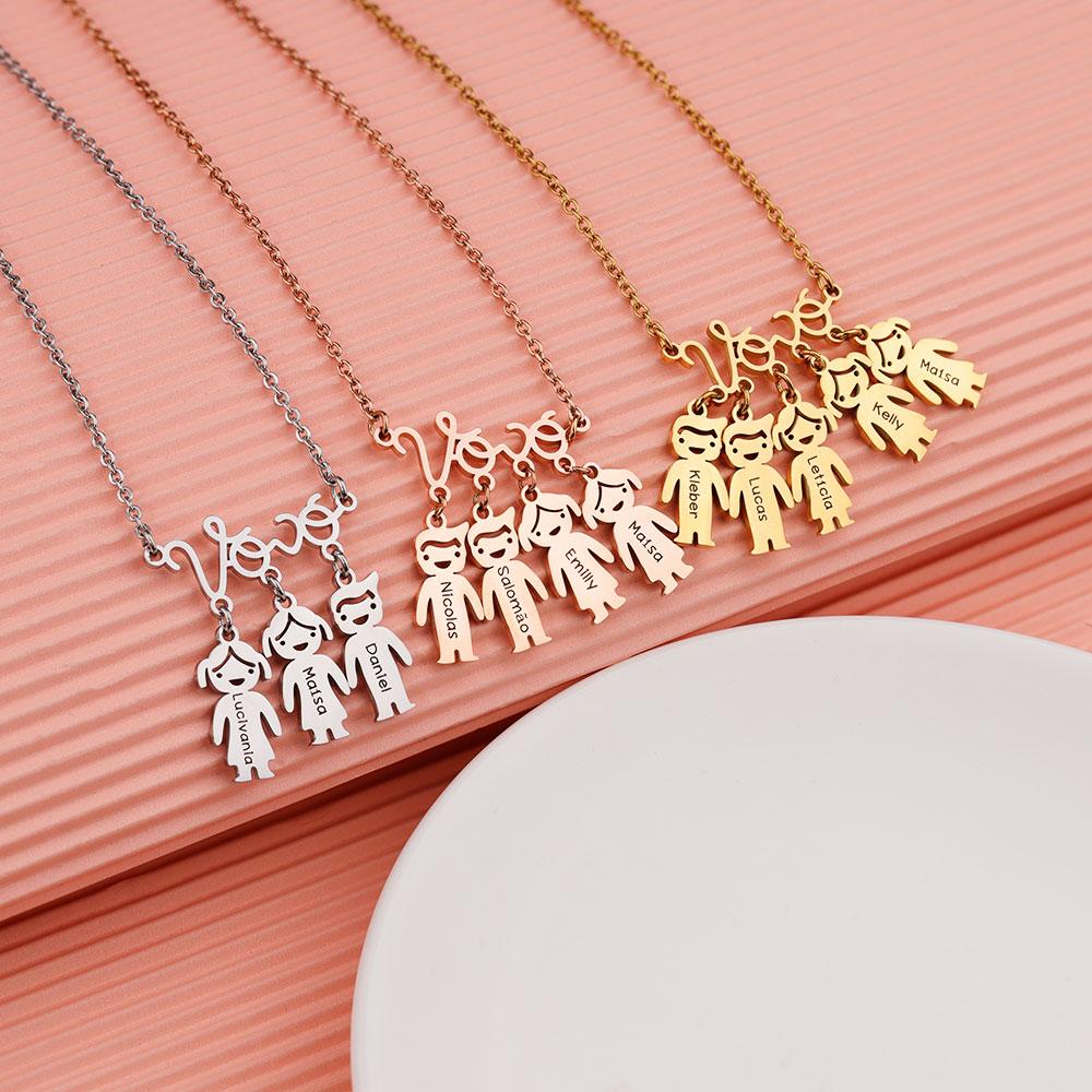 Regalo Festa della Mamma Ciondolo Personalizzato Vovó Baby Collana Nonna Nomi Personalizzati Vovo Choker Per Nonna Donne Madre