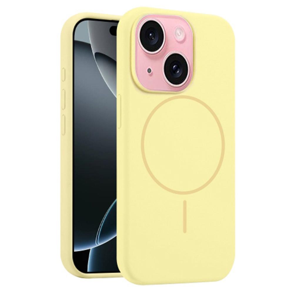 

For iPhone 15 Case Compatible with MagSafe Liquid Silicone Anti-Drop Phone Cover