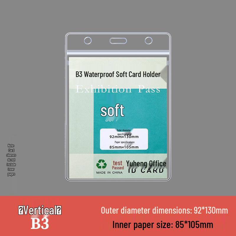 Waterproof PVC Badge Holder for ID Cards and Name Tags