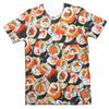 3D Print Funny Fried Chicken T-Shirts Pizza Food Graphic Men's Short Sleeve