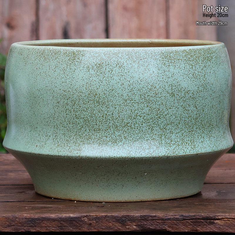 Extra Large Ceramic Bonsai Pot with Wide Caliber, Coarse Pottery for Succulents and Bougainvillea.