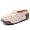 Ladies Platform Loafers Casual Elegant Leather Sandals Clog Slippers Backless Mules Women Thick Sole Height Increase Shake Shoe