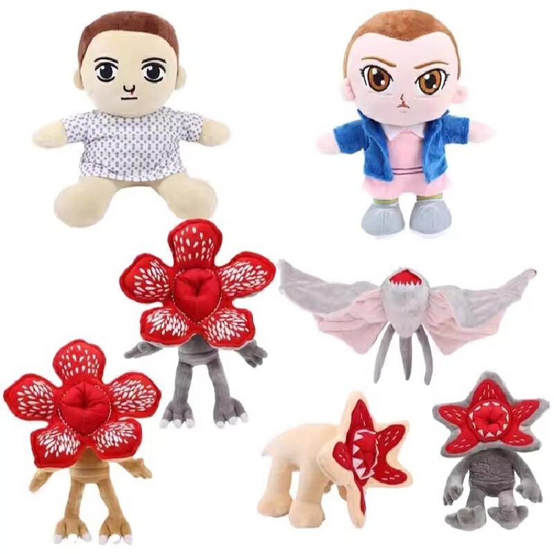 Cartoon Anime Plush Dolls Eleven Mike Demogorgon Stuffed Toy Man-Eating Flower Gift For Friends And Anime Lovers Halloween Decor
