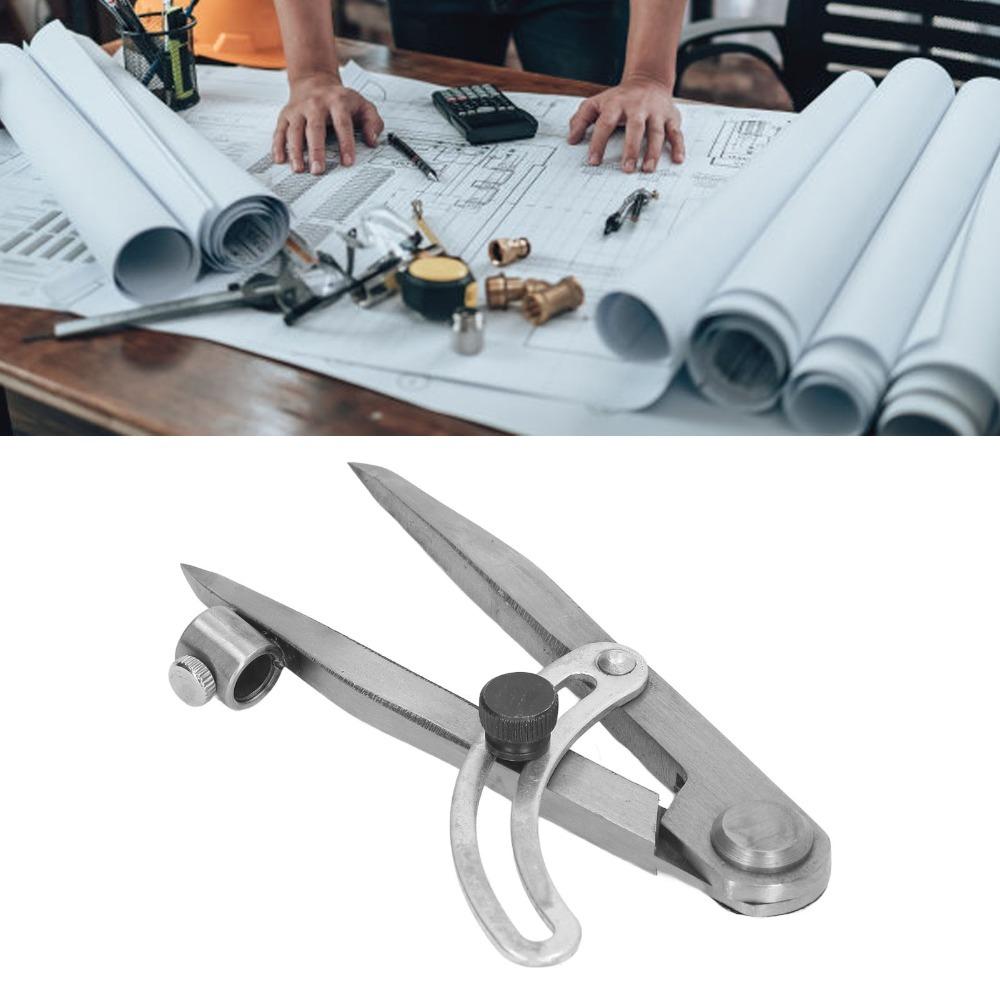 Adjustable Width Locking Wing Divider Carbon Steel Metal Scribe Tool Compass Scriber Metalworking