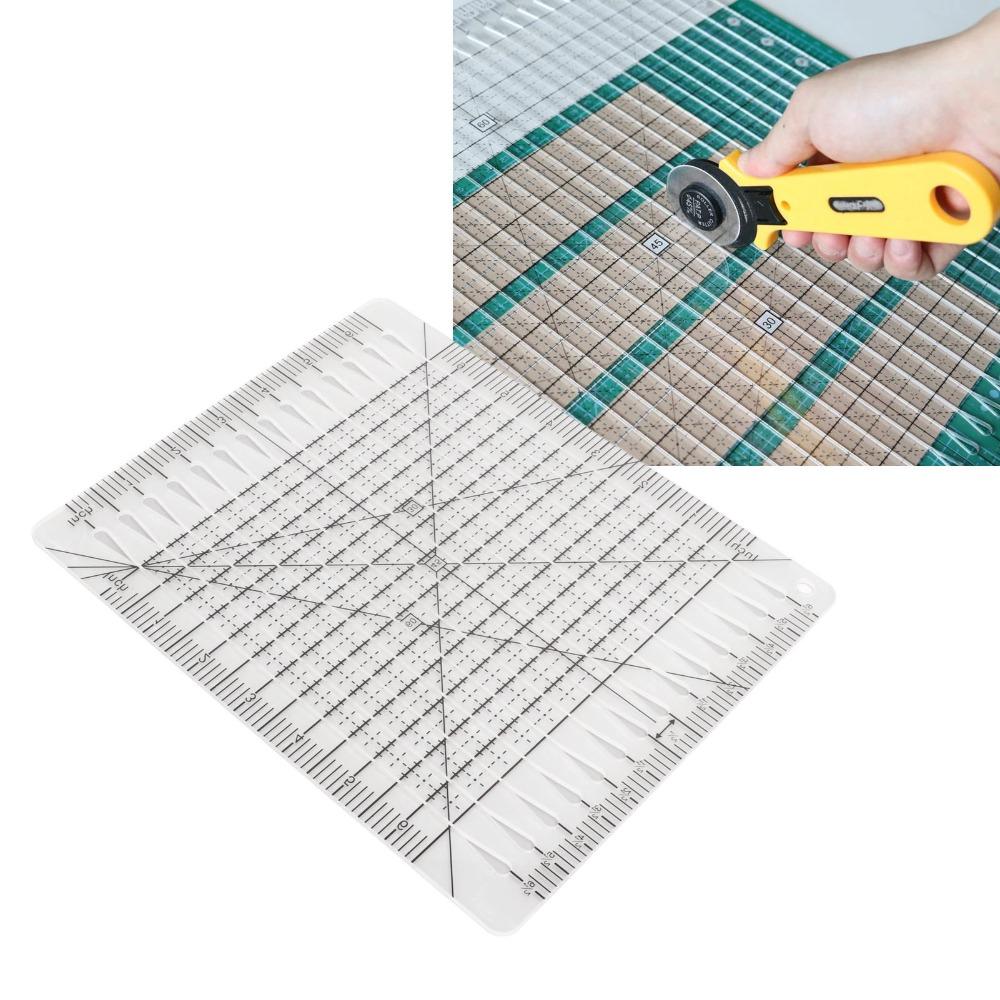 Black Grid Line Patchwork Ruler Accurate Scale Acrylic Sewing Ruler Fabric Cutting Ruler Sewing