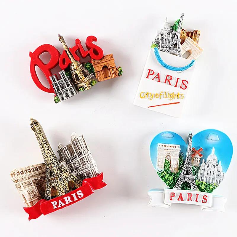France Travelling Souvenirs Fridge Magnets Home Decoration Wedding Birthday Gifts Photo Wall Magnetic Stickers Paris Stickers