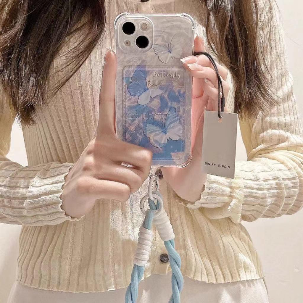 Case for Xiaomi Redmi Note 13 14 Pro Plus 12 11 10 Pro 12S 11S 9S 13C 12C 10C 9C 9A A2 A1 Cover TPU Butterfly Photo Card Holder