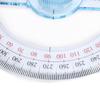 Durable Transparent 360 Degree Office Drafting Supplies Measuring Tool Protractor Ruler Pointer