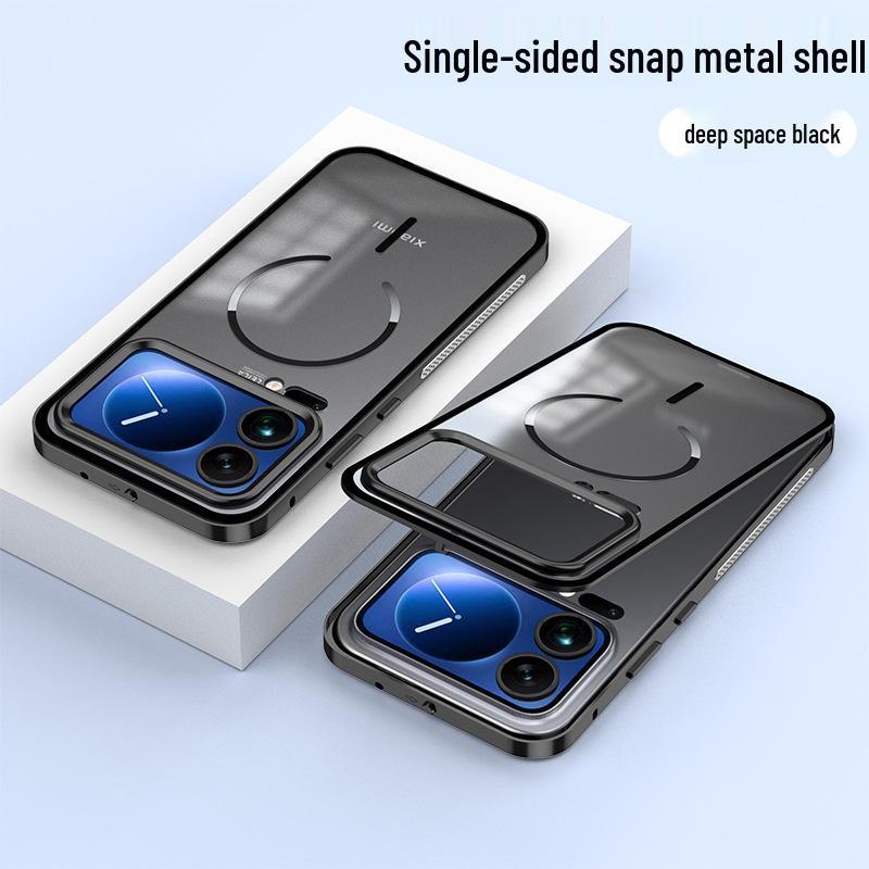 Xiaomi 17 Pro/Max Metal Frame Case with Frosted Back and Magnetic Ring