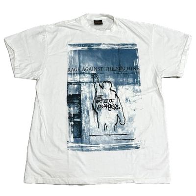 Vintage Rage Against The Machine Tour 90er Single Stitch Weißes T-Shirt REPRINT