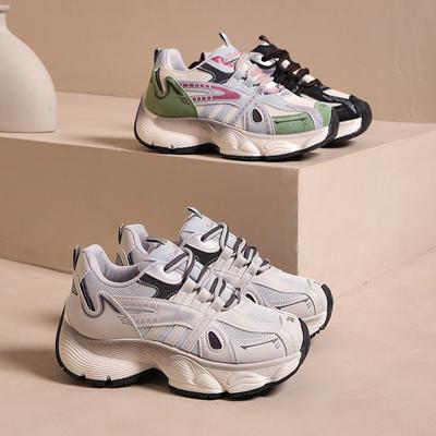 Jesień Platforma Studenckie Buty Taty Damskie Siateczkowe Oddychające Sneakersy Wszechstronne Brzydkie Słodkie Brudne Retro Super Cool Tide