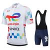 Total Energies-Fietsjersey Sets voor Mannen, Korte Mouw, Pro Team, Wegfietskleding, Ademend MTB Fiets Bibpak, Zomer