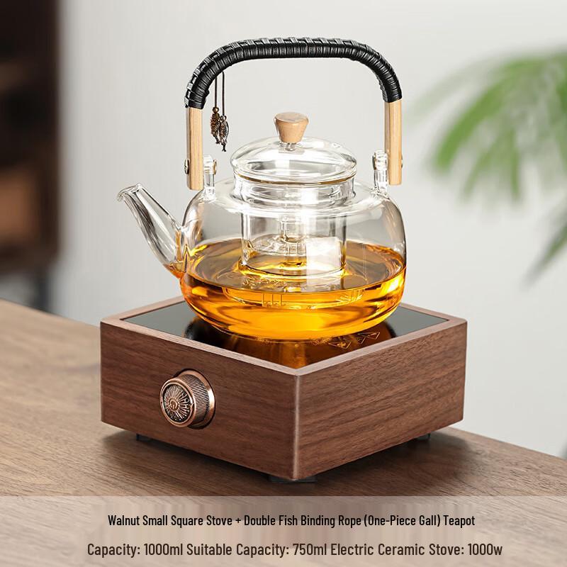 Glass Electric Teapot & Warmer Set
