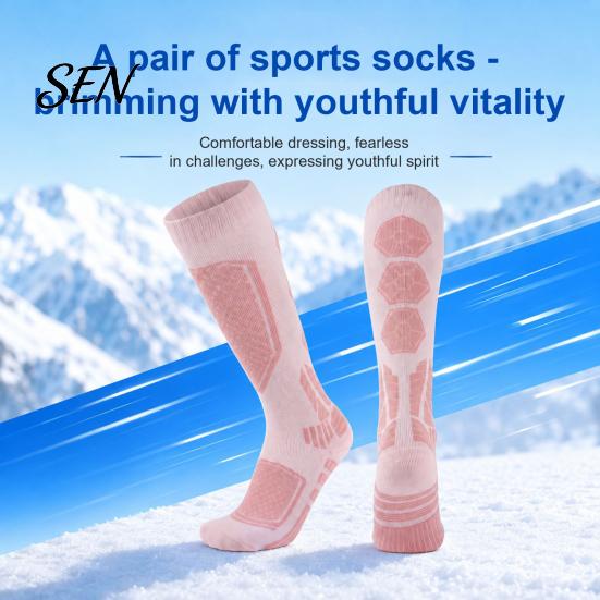 Thermal Snow Socks for Outdoor Activities Cotton Ski Women, Compression Snowboard Socks, Thickened Warm Winter Sports Breathable Anti-Slip Skiing and