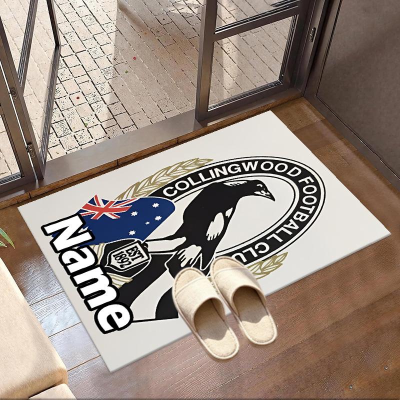 Custom Name Personalized Football Club Print Carpet, Versatile Home Decor Rug, for Playroom, Apartment, Balcony, Entryway, Hallway Gift