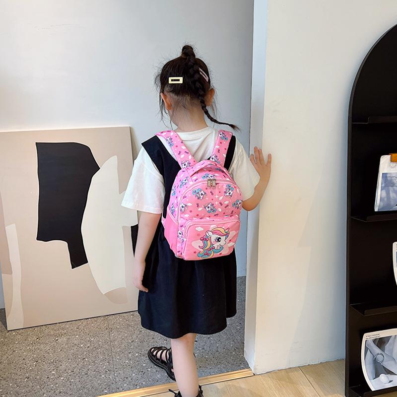Kindergarten Baby Travel Small Backpack Cartoon Cute Pony Boys And Girls Backpack Foreign Style Printing Children'S Schoolbag