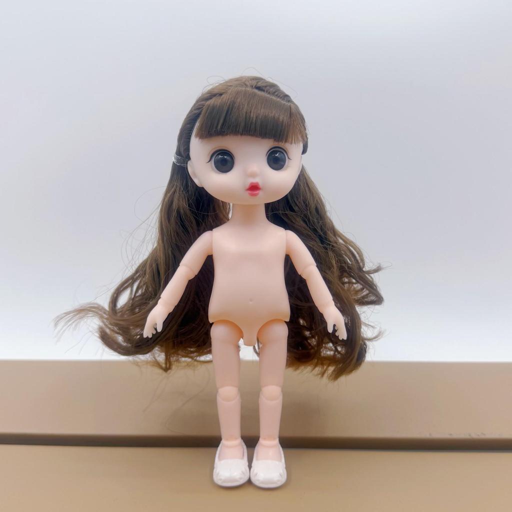 17 cm Mini BJD Puppenkörper - 6 Zoll Prinzessin Mädchen, 16 cm Kleine Nacktpuppe