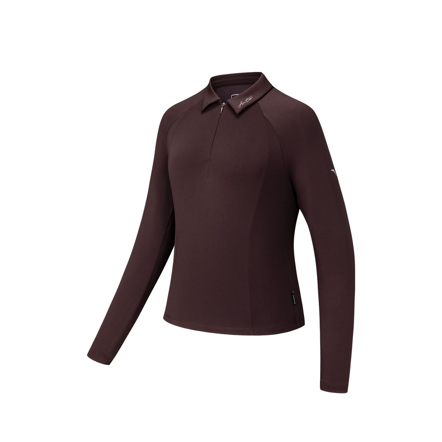 

Anta Training Series Solid Color Simple Versatile Casual Polo Neck Pullover Warm Knit Sweater Women sweater 162547407-3 M