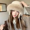 Plush Ear Protection Hat Women's Autumn and Winter Fashion Warm Bucket Hat Thickened Warm Cycling Windproof and Cold Hat