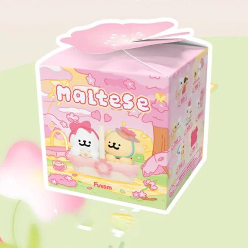 Funsim Maltese Joyful Spring Falling Cherry Blossoms Profusion Gifts Plaything Model Anime Figures Collect Ornaments