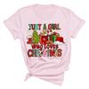 Christmas Printed Fashionable Women's T-shirt Christmas Trend Pure Cotton Casual Sportswear T-Shirts Women’s