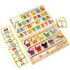 Toddler Montessori Toys 2 In 1 Wooden Magnetic Color & Number Maze with Drawing Board Color Sorting Counting Matching Toy