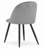 BELLO Chair - Light Gray Velvet / Black Legs X 1