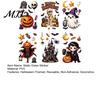 Decorative Vampire Clings Halloween Static Window Clings, Pumpkin Ghost Mummy Cartoon Decals, Easy Paste Art Self-Adhesive for Glass Door Mirror Shop