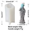 El Yapımı Sabun Alçı Reçine Aromaterapi Mum Silikon Kalıp Masaüstü Dekorasyonları için 3D Jesuses Silikon Mum Kalıbı