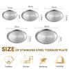 Metal Round Plate Camping Dishes Rust-Proof Stackable Food Serving Plate for Salad Fruit Dessert Snack Home Outdoor Dinner Plate