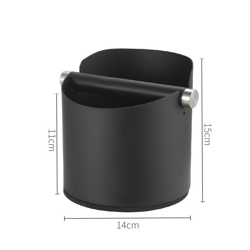 Espresso Knock Box Barista Style Stainless Steel Coffee Grounds Knock Box With Removable Knock Bar and Non-Slip Rubber Base