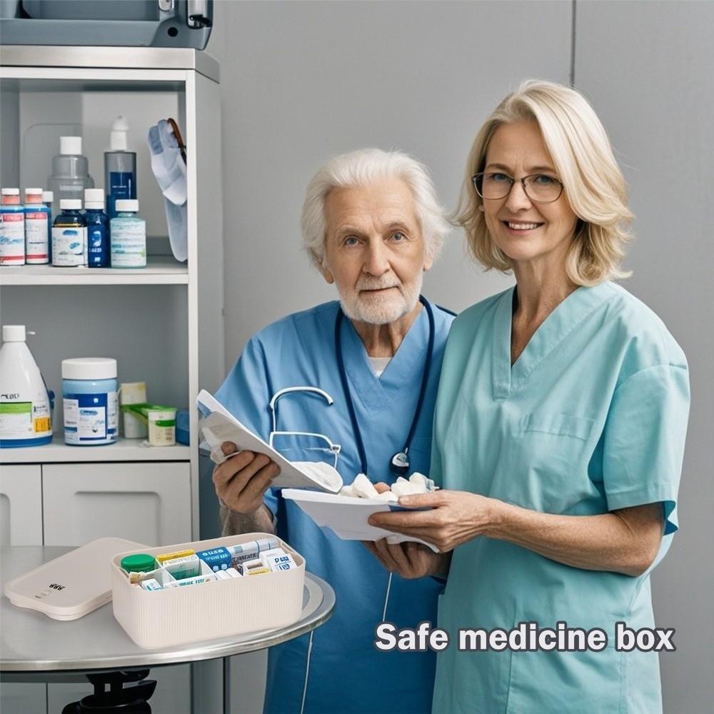 with Combination Code Medicine Lock Box Safe Snack Container Medicine Case  Home Office Travel