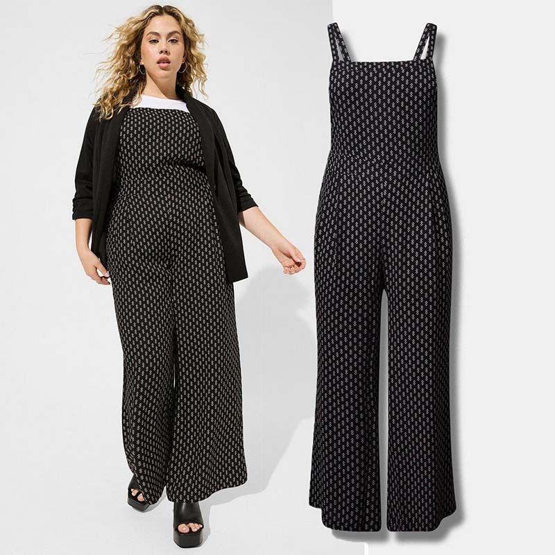 

Plus Size Women s Clothing Chubby Girl Summer Overalls Casual Pants Loose Loose Pants Retro Artsy Floral Suspender B74 Pants length-S 6