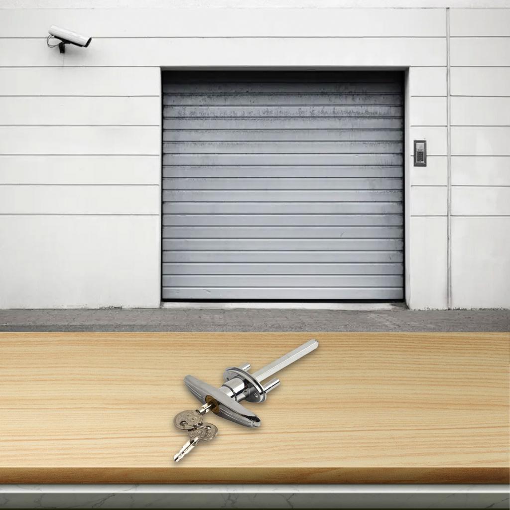 Easy To Use Garage Door Lock T Handle with 2 Keys Hassle Installation