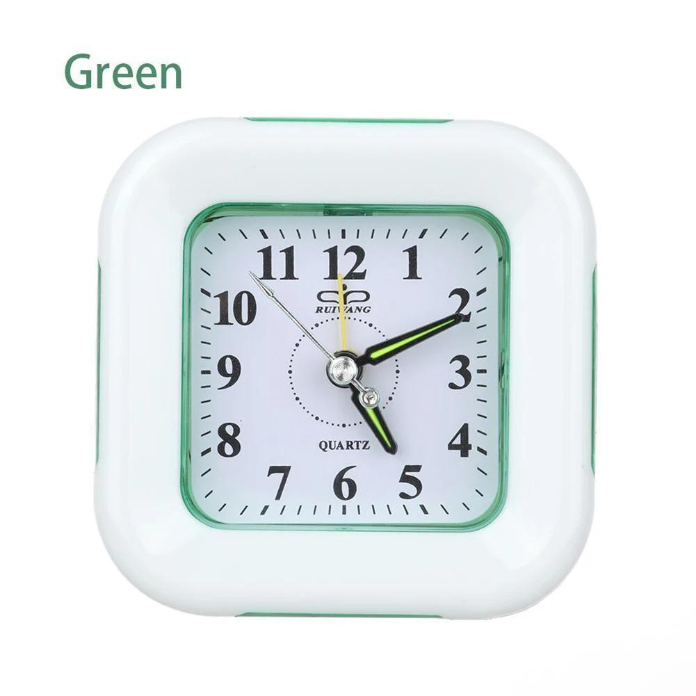 Quartz Alarm Clock with Silent Sweep Movement and Night Light Snooze Function Small and Stable Design for Desktop Use