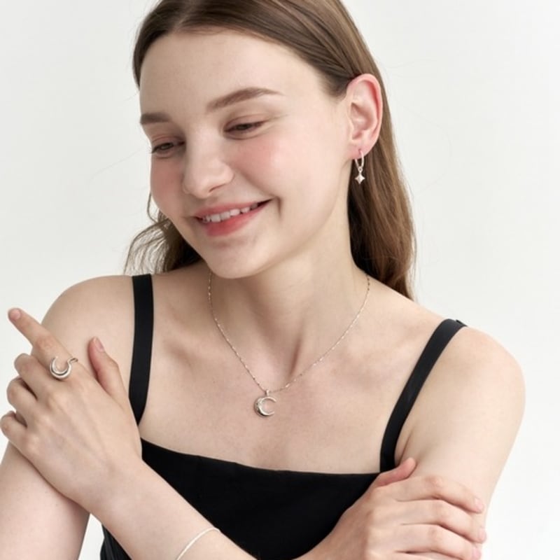 archive:le [Silver 925] Moon pendant necklace