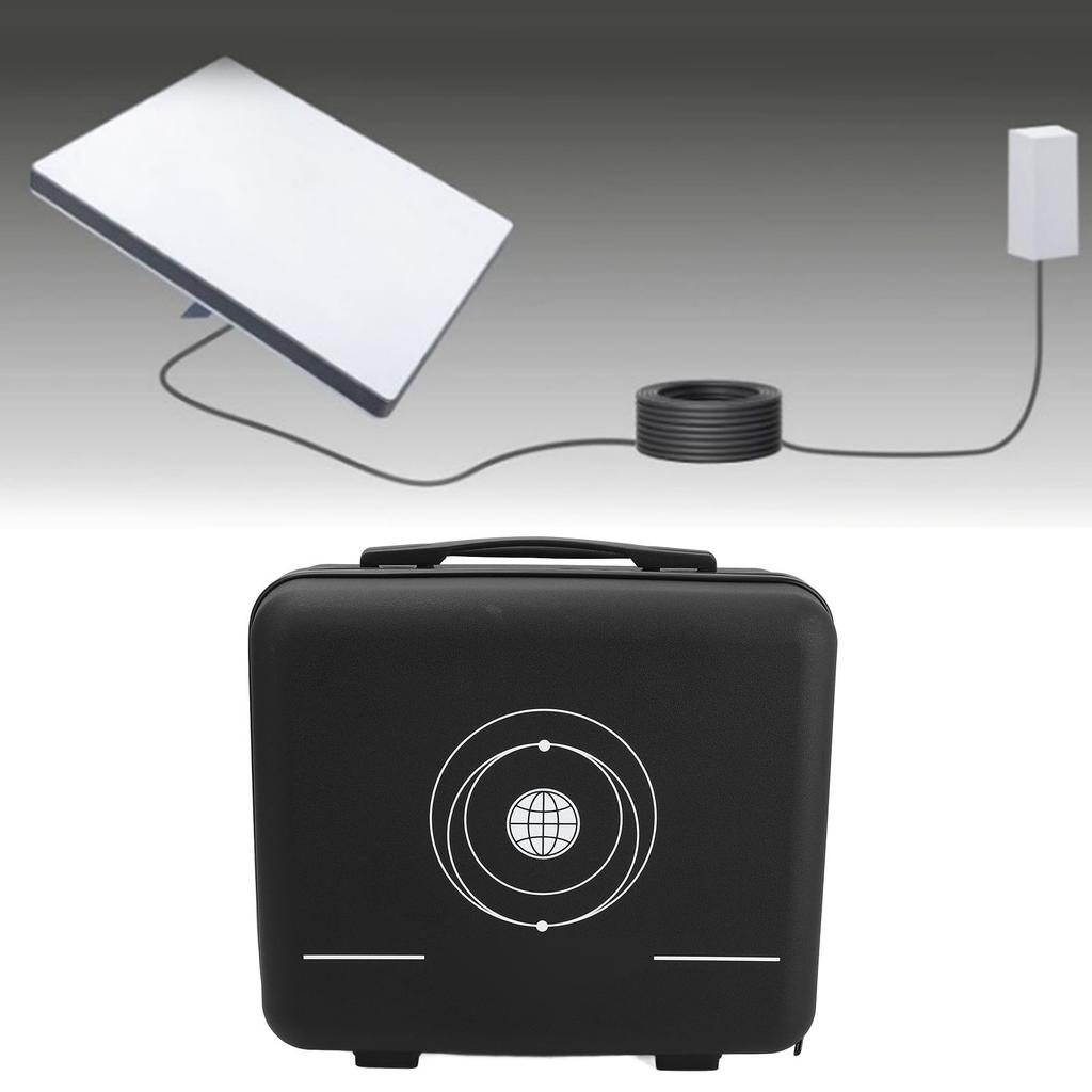 Satellite Travel Case Water Resistant Shock Proof Portable Satellite Hard Carry Case for Adapter Cab