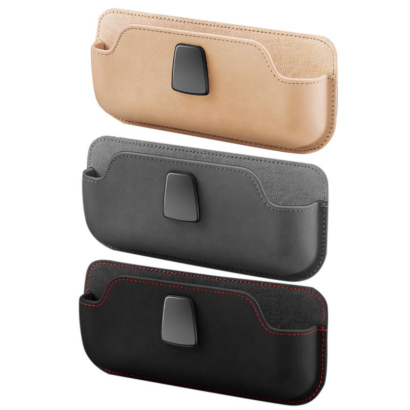 Multifunctional pu leather Auto Eyeglasses Organizer Box Adhesive car instrument panel installation for Keys, Phones, Earphones