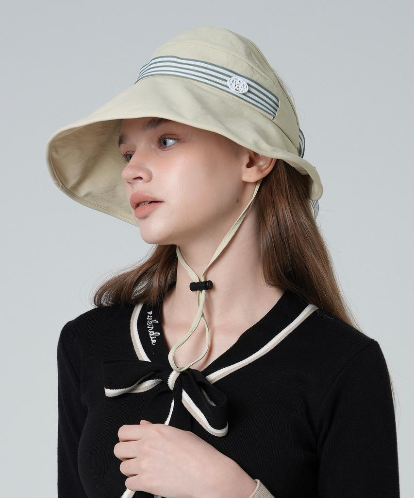 MONBIRDIE GOLF Uv Protection Ribbon Bucket Hat Khaki
