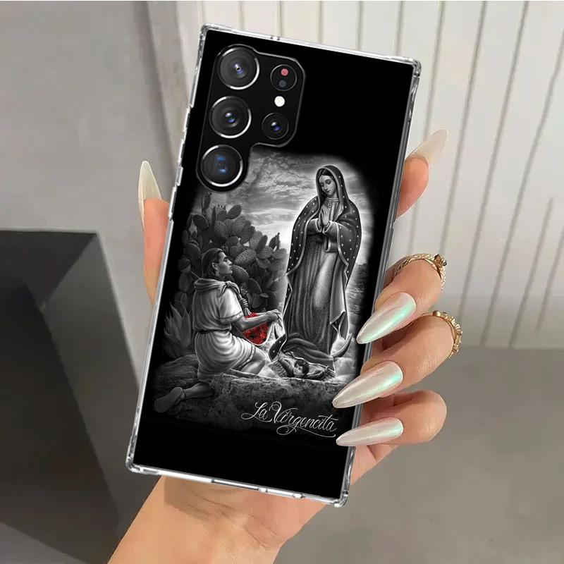 Virgin De Guadalupe Virgen Mary Phone Case for Samsung Galaxy S26 S24 S23 Ultra S25 Edge S22 S21 Plus S20 FE + Soft Print Shell