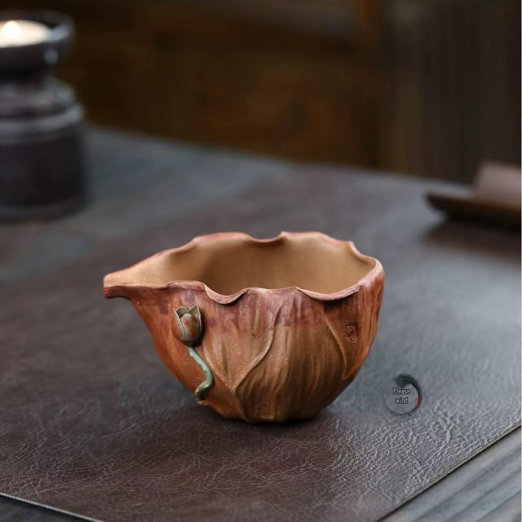 Исинская Цзыша Ритм Лотоса Ручная Работа Дуань Ни Чаша Справедливости - Глиняная Ропись Цветок Лотоса Сосуд для Разделения Чая Other