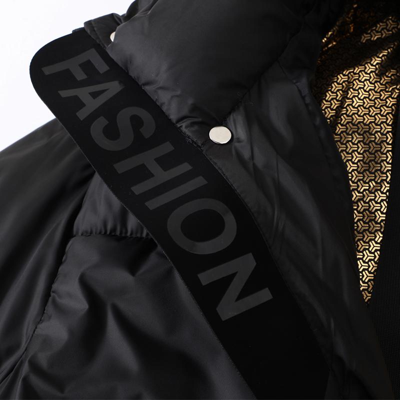 Fashion Winter Woman Long Parkas Hooded Loose Thick Warm Jacket Black Overcoat Women's Coats