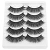5 Pairs Stage Makeup Thick Dense Curly False Eyelashes Reusable False Lashes Set008