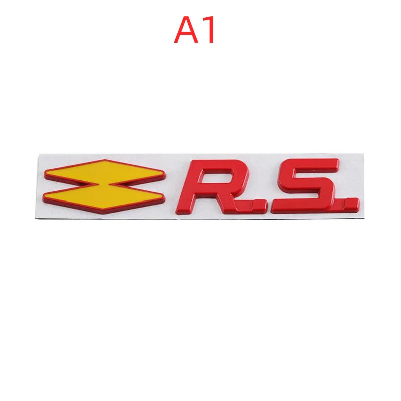 3D Car Metal  RS Line Logo Decals Emblem Badge Sticker For Logan Clio Megane 2 3 4 Kangoo Koleos Captur Twingo Duster